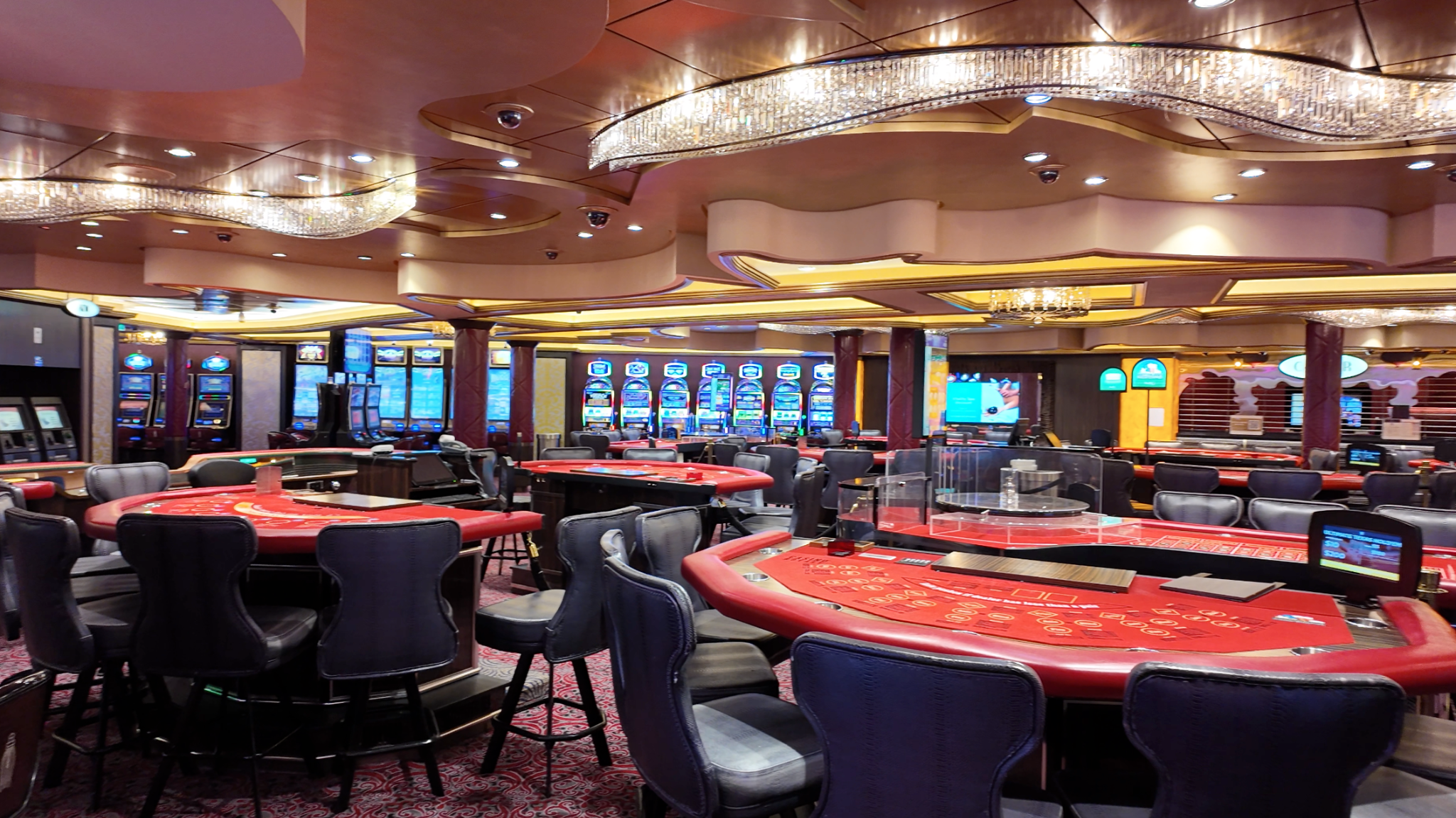 Table games in the casino aboard Royal Caribbean's Ovation of the Seas